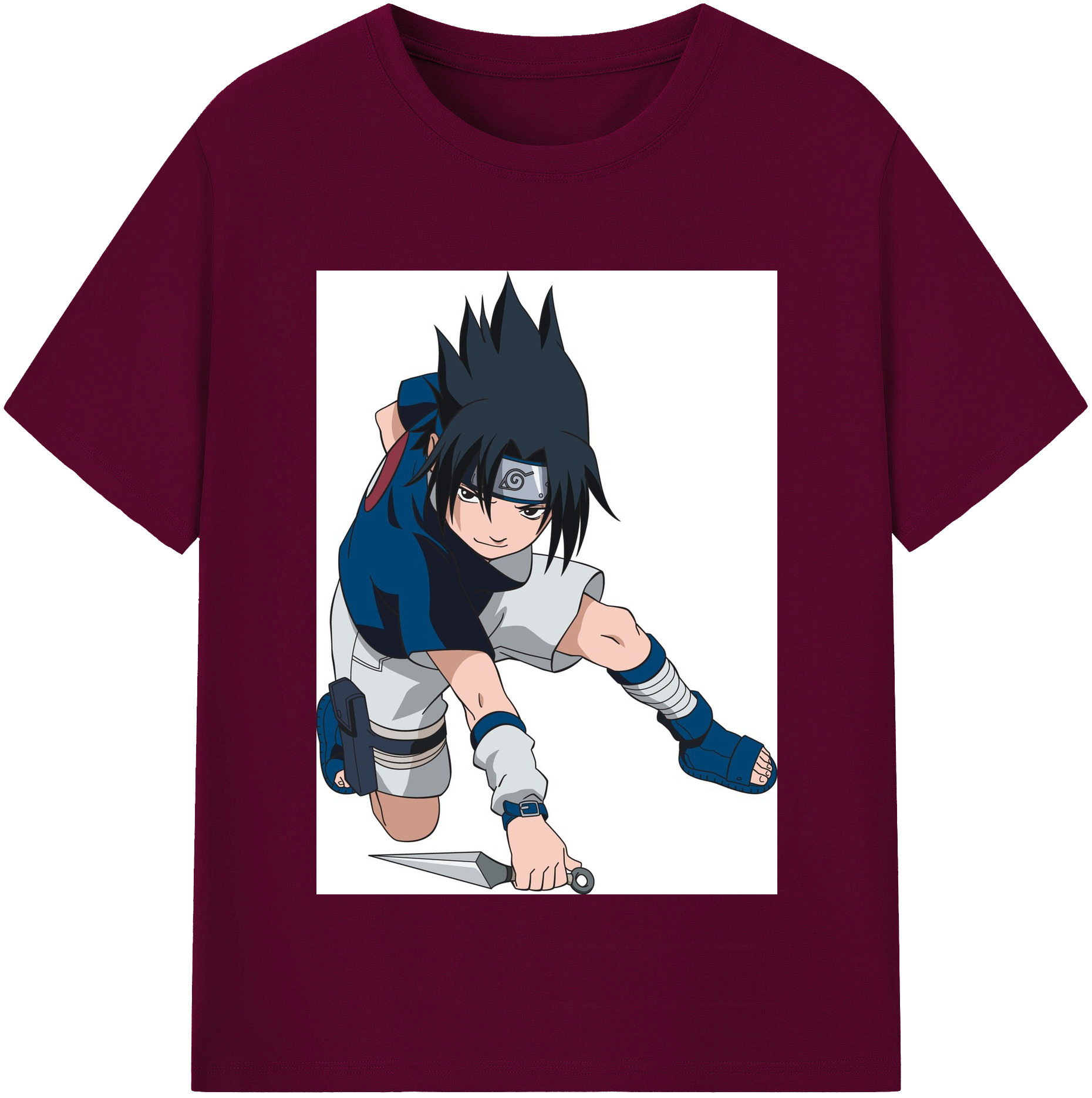 （画像用） NARUTO -ナルト- うちは サスケ Uchiha Sasuke レディースカジュアルプリントTシャツ（綿100％）